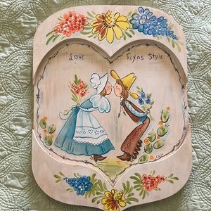Hand painted Wall Hanging- Love Texas Style